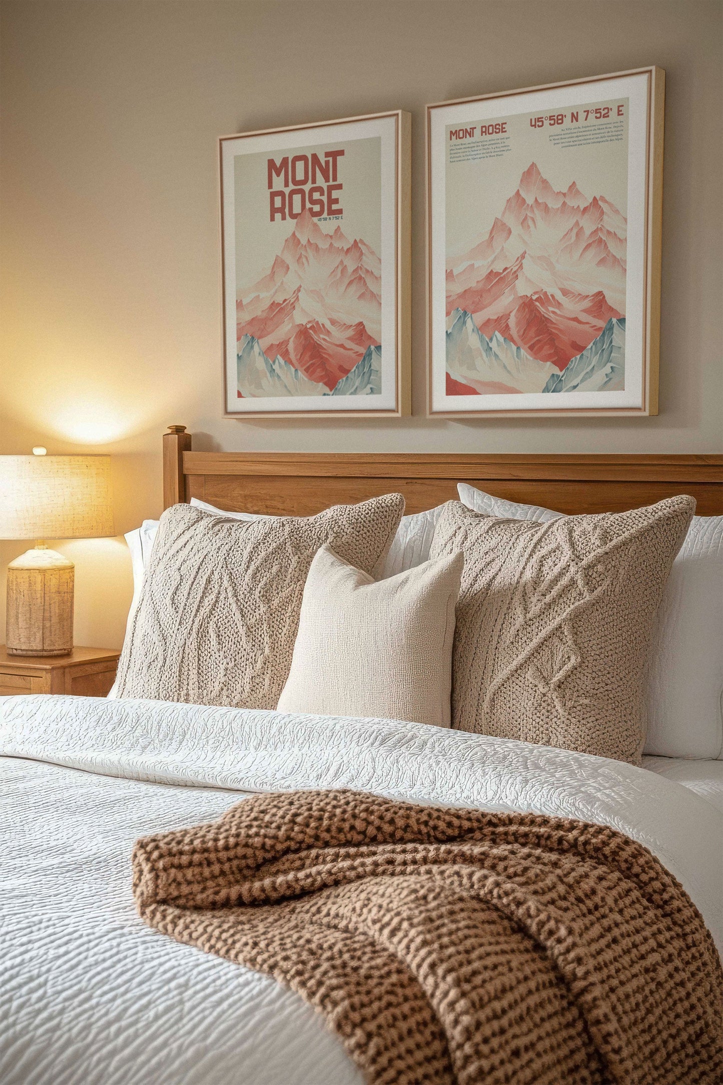 DUO ROSE SUMMIT (2 Mixed Media auf Leinwand)