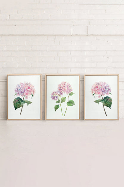 AUFBLÜHENDES TRIO (3 Werke auf gespannter Leinwand)