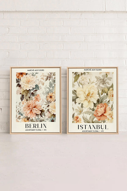 DUO FLORALES SORTIMENT (2 Werke auf gespannter Leinwand)