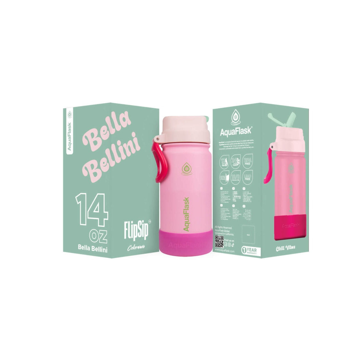 AquaFlask Kids FlipSip Trinkflaschen 414ml (14oz)