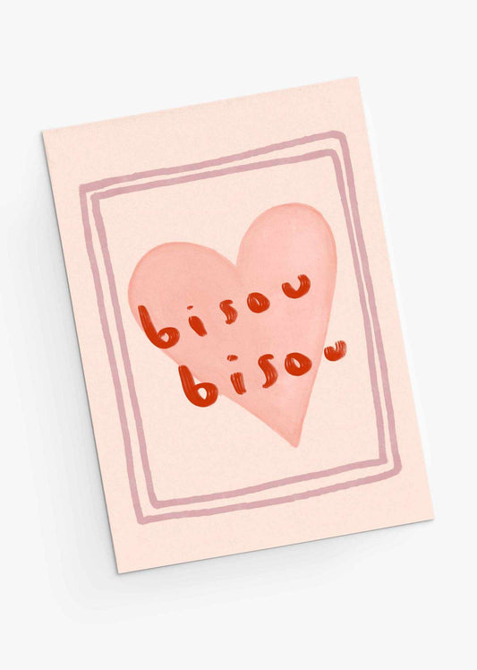 Bisou Bisou Grußkarte