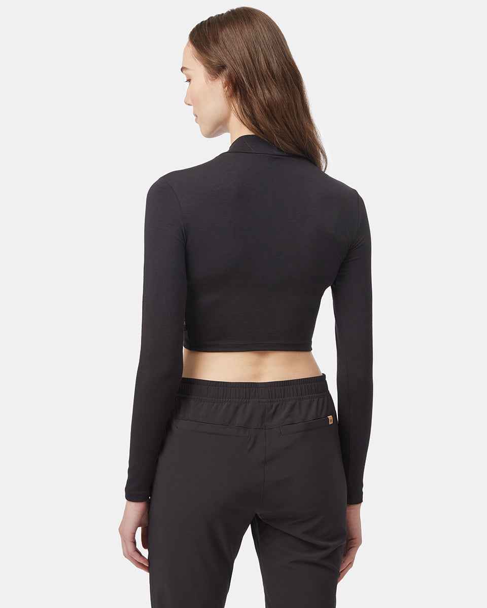 Mockneck Longsleeve Crop