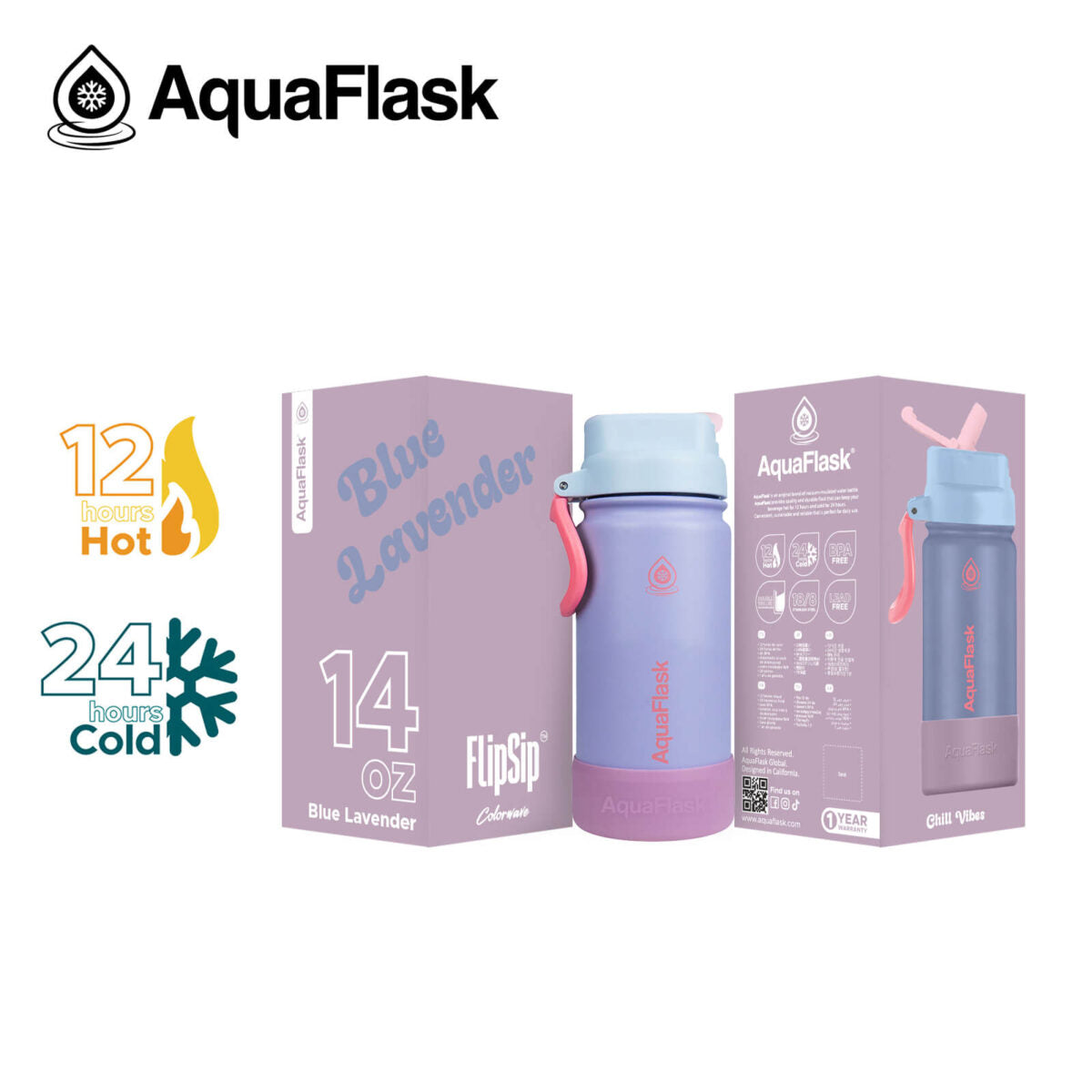 AquaFlask Kids FlipSip Trinkflaschen 414ml (14oz)