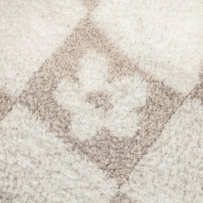 Blushing Beige & White Flower Power Print Kleinkinddecke