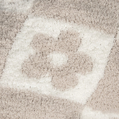 Blushing Beige & White Flower Power Print Kleinkinddecke