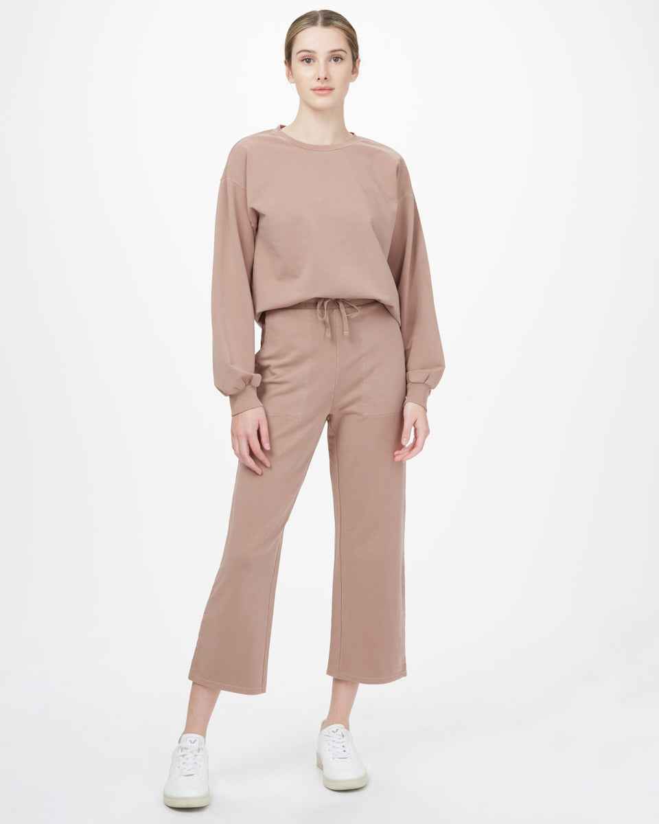 French Terry Wide Leg Sweatpant