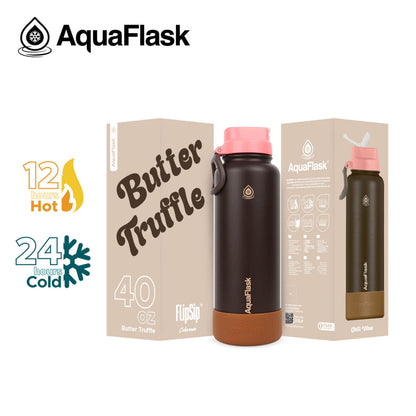 AquaFlask Colorwave 40oz Flip Sip Flasche – Isolierte Edelstahl-Trinkflasche