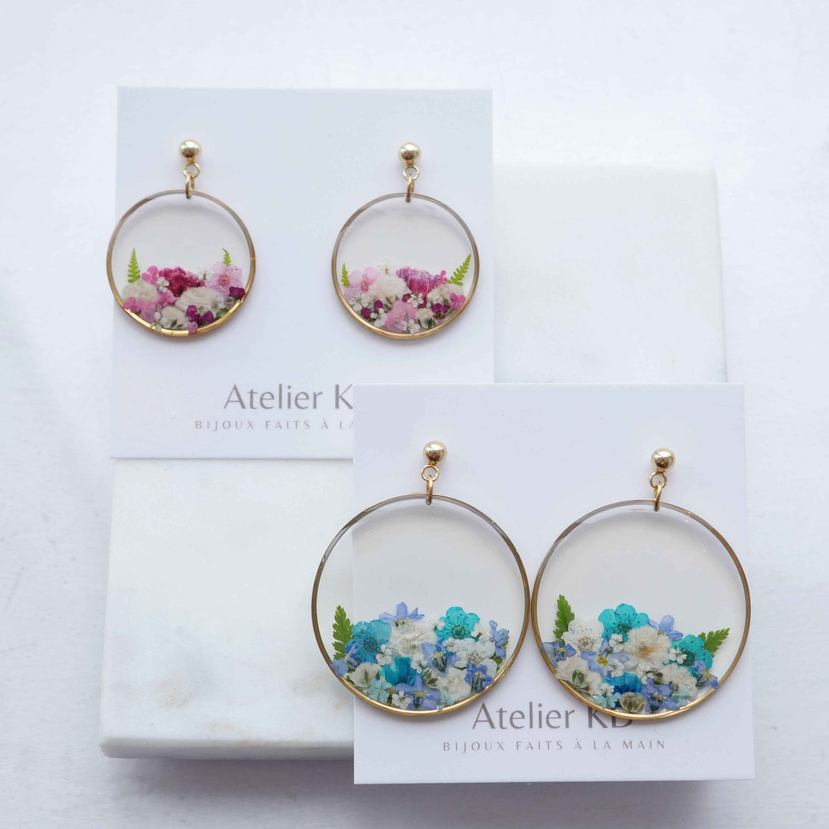 Boucles d’oreilles bouquet - rond
