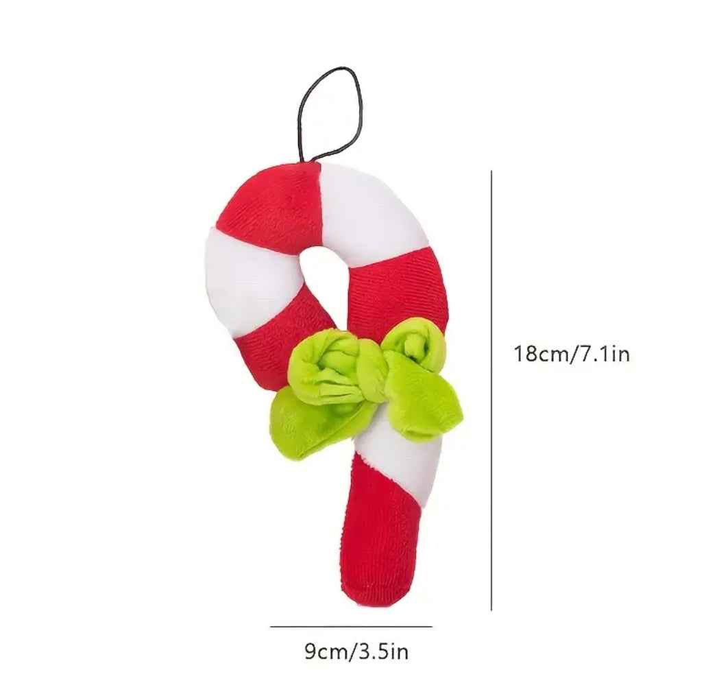 Candy Cane Dog Toy | Christmas Dog Toy