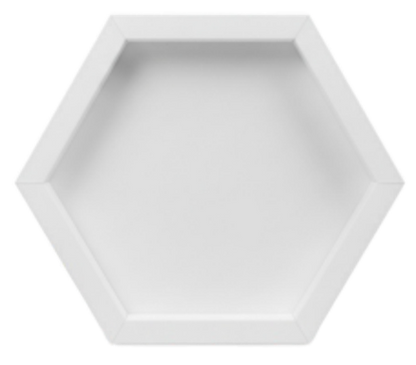 CrafTreat 3D Fold Shapes - Shadow Box White - Hexagon 4pcs