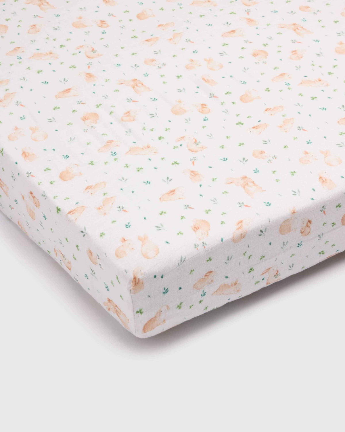 Muslin Fitted Crib Sheet - Bunny Meadow