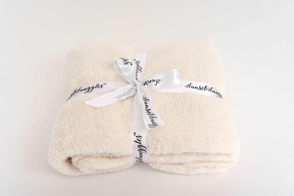 Sea Salt Cable Knit Toddler Blanket