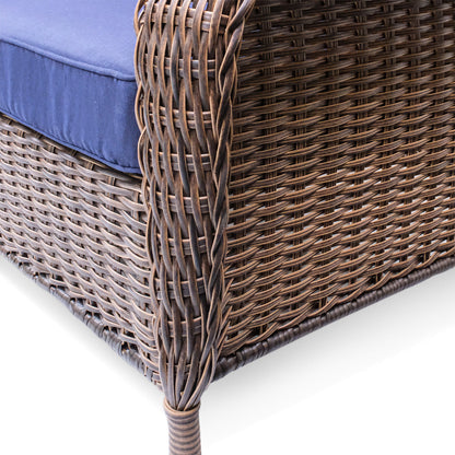 Cambridge 3-Piece Wicker Outdoor Left Arm Chaise Sectional - AURABAGS SHOP