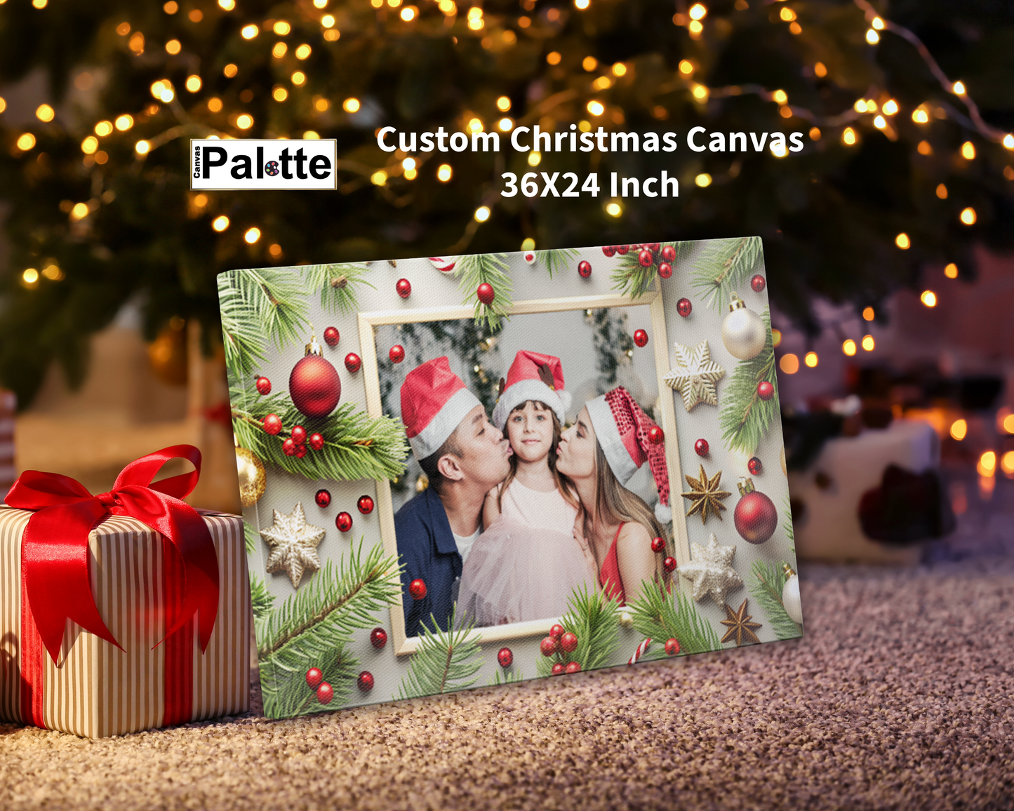 Weihnachtsrahmen 36X24 Zoll Leinwandbilder nach Wunsch