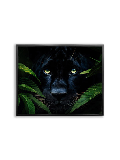 Wandbild - Seltener Schwarzer Jaguar - Wildlife Leinwand