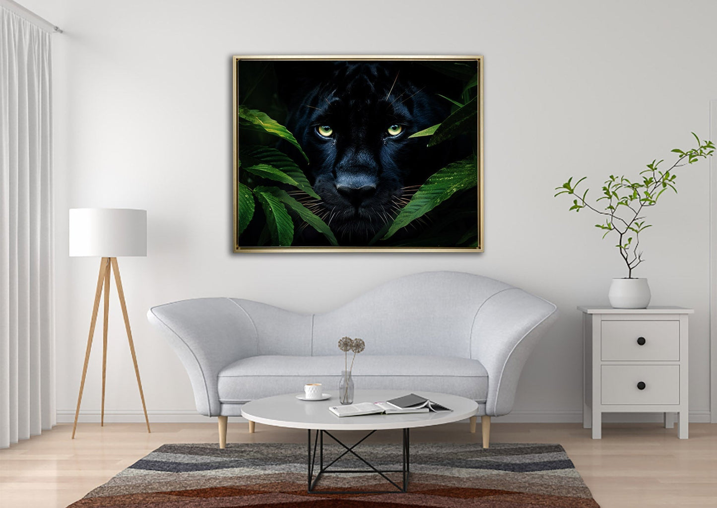 Wandbild - Seltener Schwarzer Jaguar - Wildlife Leinwand