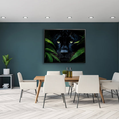 Wandbild - Seltener Schwarzer Jaguar - Wildlife Leinwand