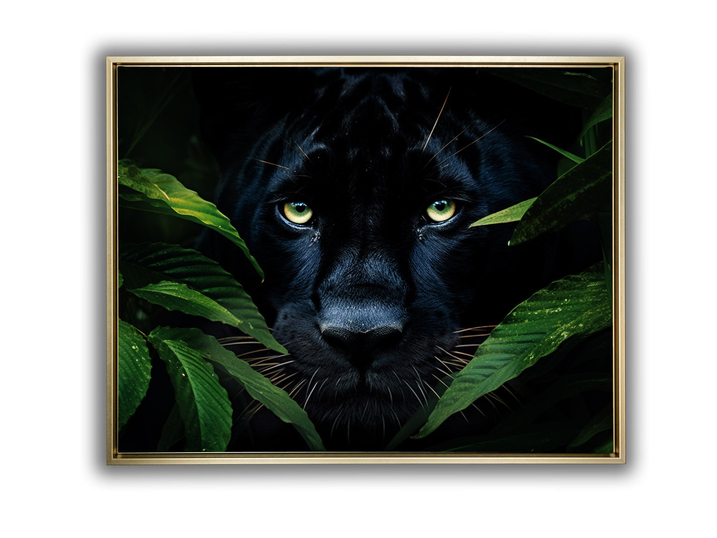 Wandbild - Seltener Schwarzer Jaguar - Wildlife Leinwand