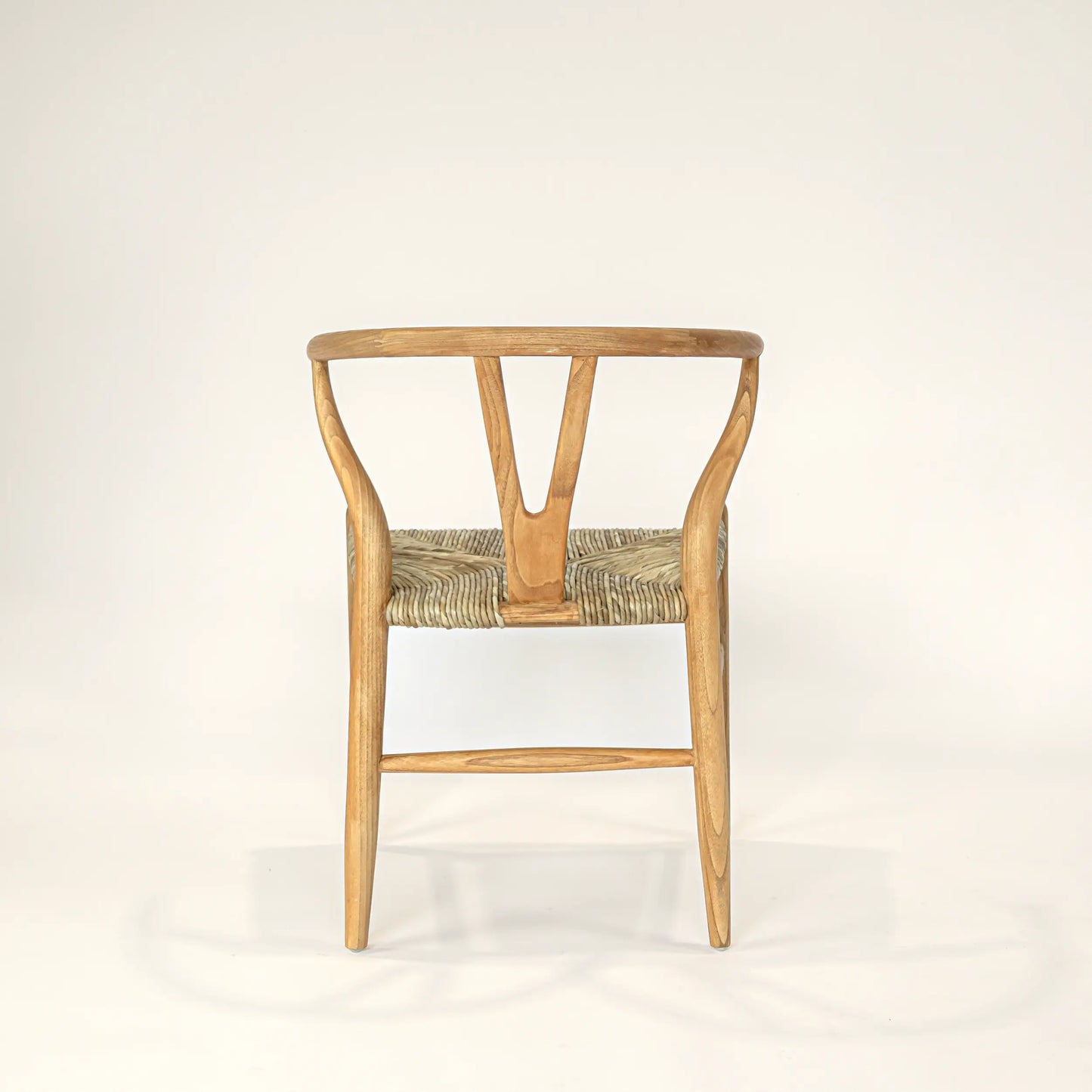 Wishbone-Stuhl aus Teakholz und Bananenrinde