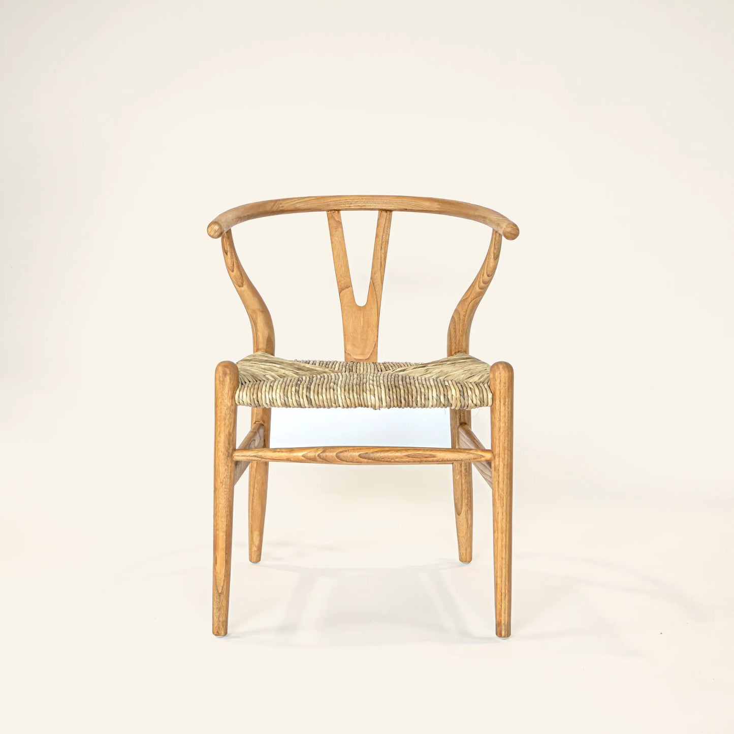 Wishbone-Stuhl aus Teakholz und Bananenrinde