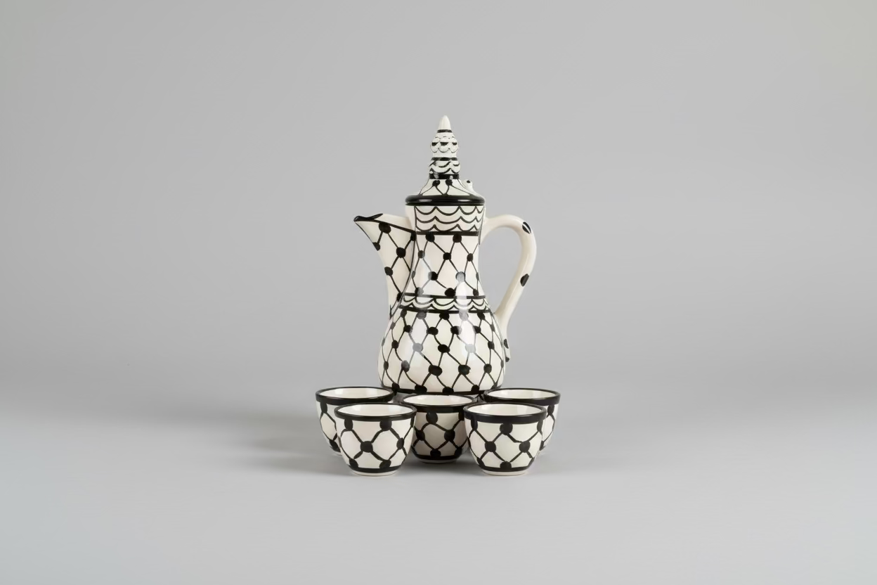 Full Coffee Set | Kuffieyeh Pattern