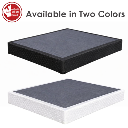 UltraFlex® Premium Solid Wood Box Spring Mattress Foundation 4" Low Profile - Twin, Double, Queen, King | Premium Heavy Duty Mattress Base, No Assembly Required, Compatible with All Mattress Types- Made in Canada
