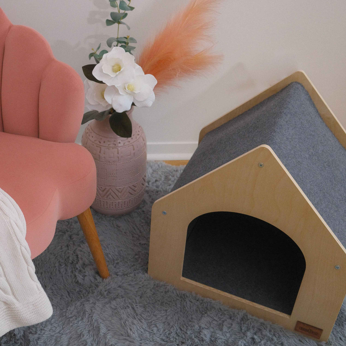 The Noba Cottage Scratchable Cat House