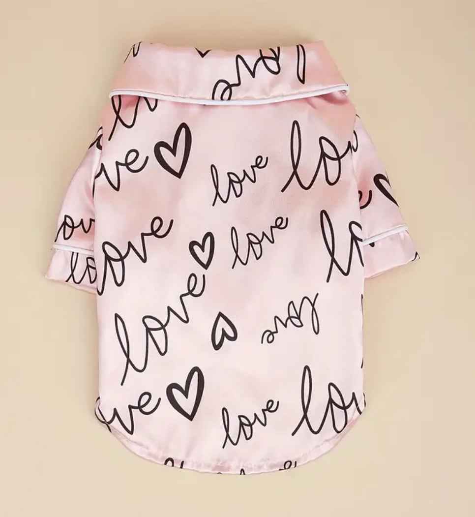 Love Me Dog Pyjamas | Dog Sleepwear Set