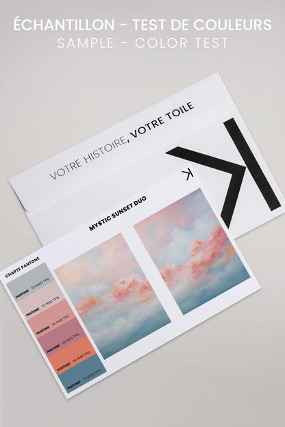 MYSTIC SUNSET DUO (2 Werke auf Leinwand auf Keilrahmen)