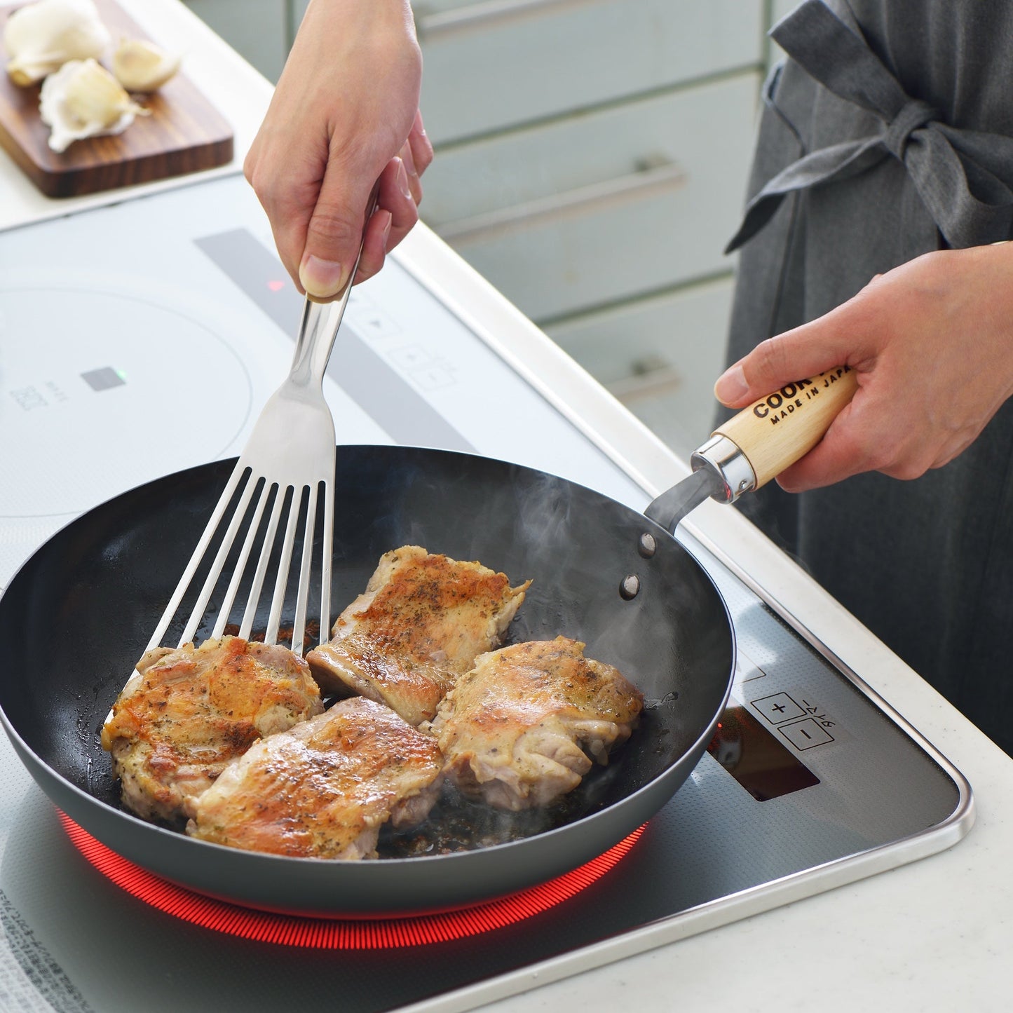 Yoshikawa Cook-Pal Ren japanische Fritteuse 24 cm | Hergestellt in Japan