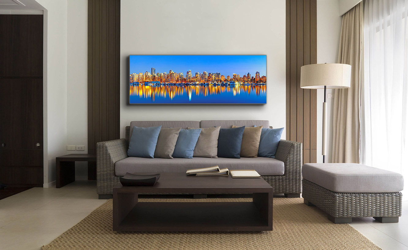 Downtown Vancouver bei Sonnenuntergang – Skyline Wandbild