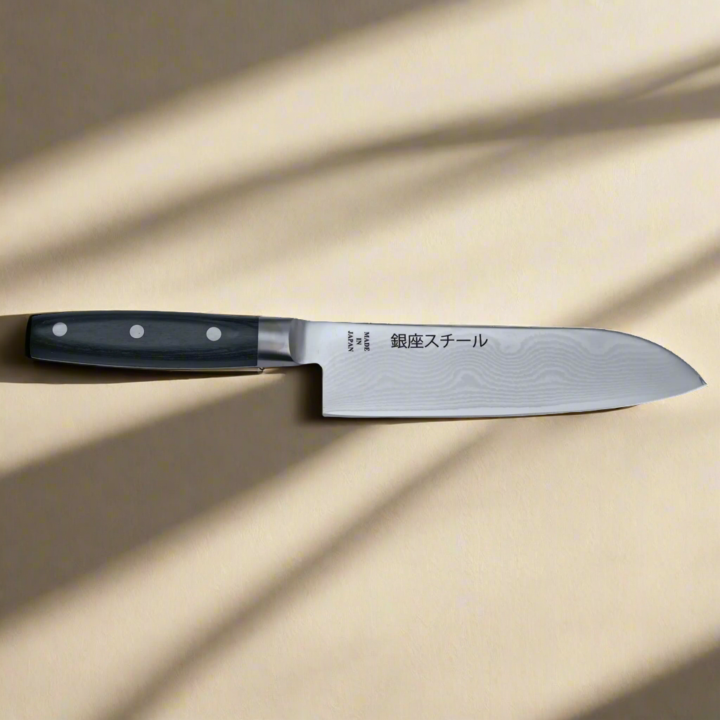 HAYAMI 180 - VG10 - 33-lagiges Damast Santoku Messer 180mm