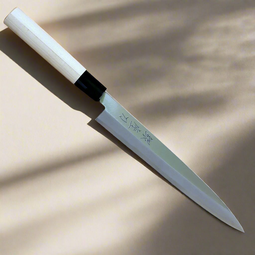 Kaze no Hikari 210 | Yanagiba 210mm Kohlenstoffstahl SK5, Weicheisenklinge | Hergestellt in Japan