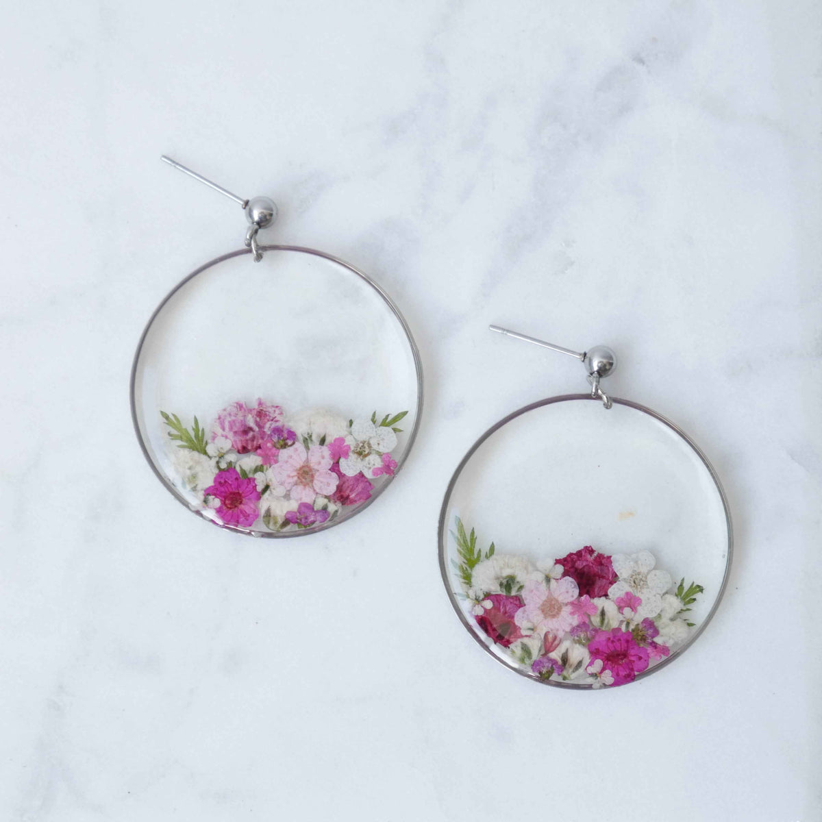 Boucles d’oreilles bouquet - rond