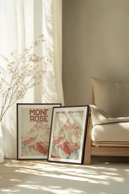 DUO ROSE SUMMIT (2 Mixed Media auf Leinwand)