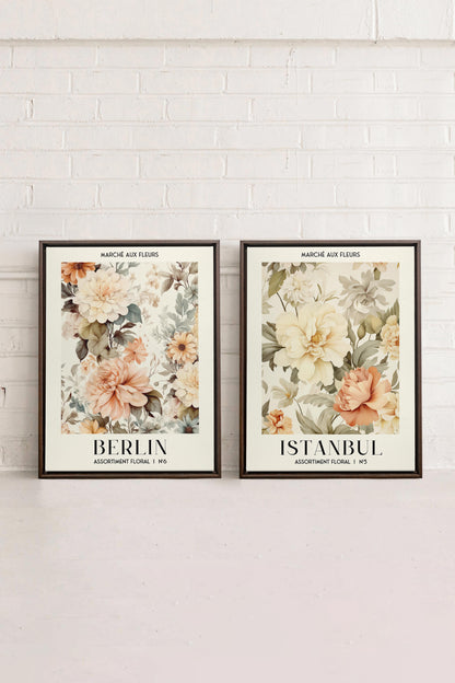DUO FLORALES SORTIMENT (2 Werke auf gespannter Leinwand)
