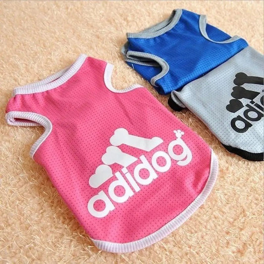 ADIDOG Mesh Dog Shirt | Sleeveless Sporty Pet Clothing