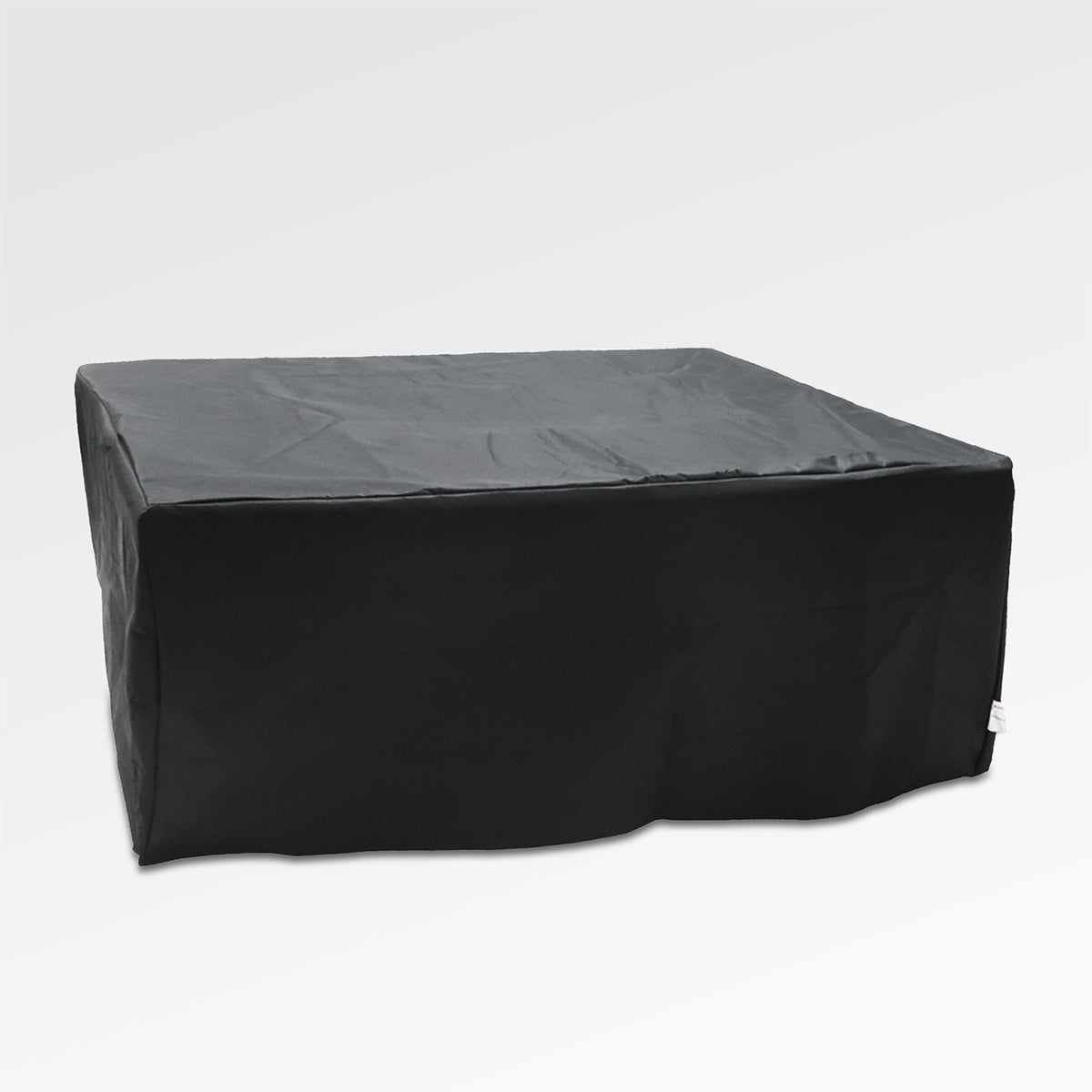 Outdoor Black Aluminium Rechteck Feuerstelle Tisch mit Windschutz und Abdeckung