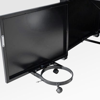 Outdoor Black Aluminium Rechteck Feuerstelle Tisch mit Windschutz und Abdeckung