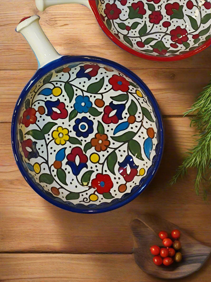 Handgemachte Keramik Servierpfanne 15 cm Vorspeisen- & Snack-Schale Blumen- & verschiedene Designs