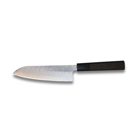 Ginrei Silver 3-Layer Nashiji Santoku knife 170mm Wenge Handle