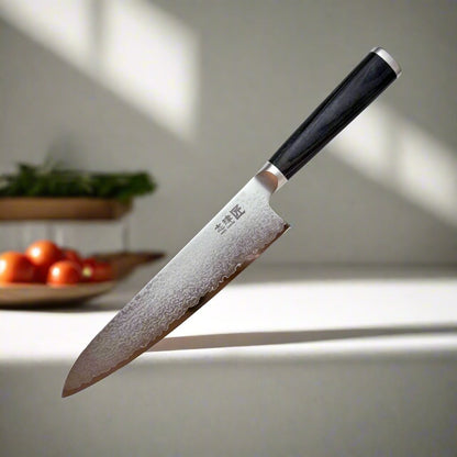 Miyako SUS 210mm Gyuto Messer | 33-Lagen Damaststahlklinge – Hergestellt in Japan