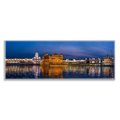 Leinwandbild des Goldenen Tempels – Wandkunst Skyline