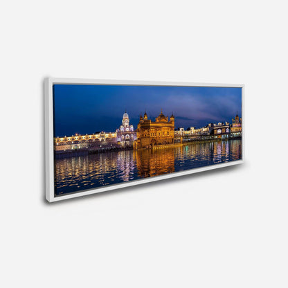 Leinwandbild des Goldenen Tempels – Wandkunst Skyline