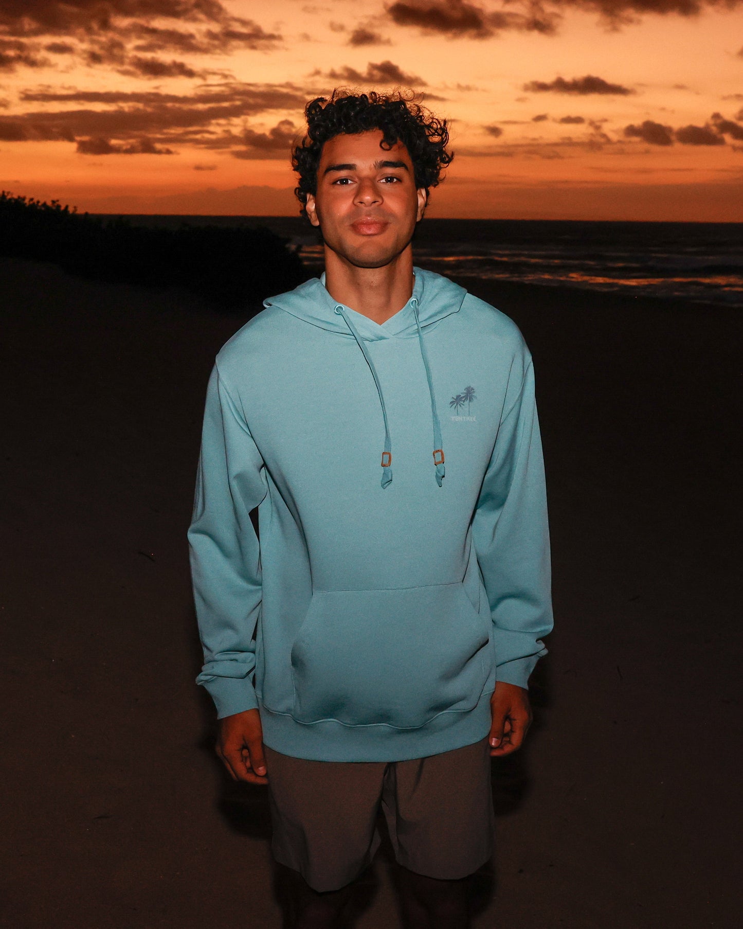 Haiti Palm Logo Entspannter Hoodie