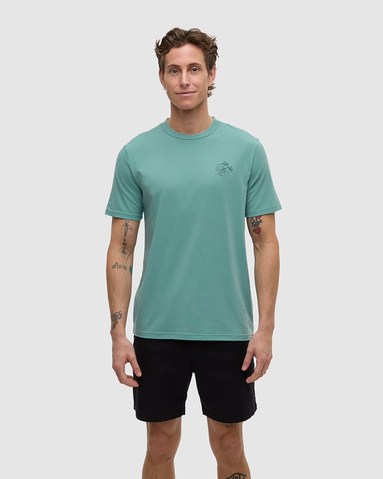 Haiti Palmen-Overlay T-Shirt
