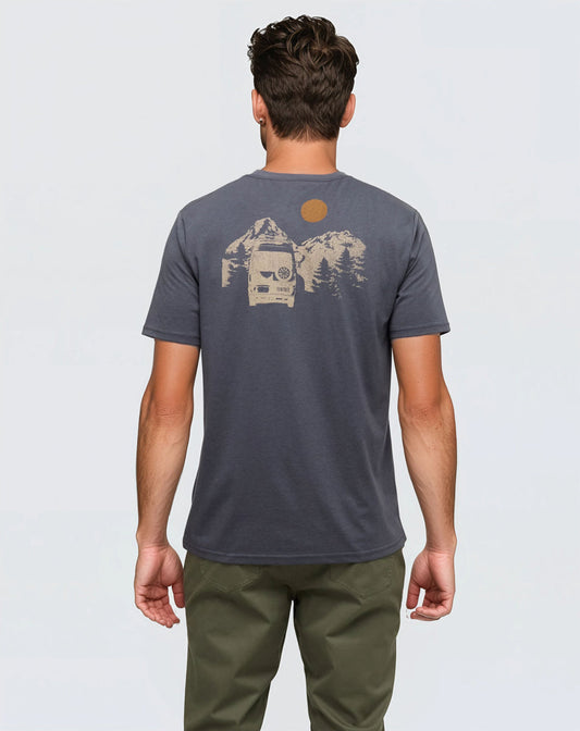 T-Shirt mit Bergpass-Motiv