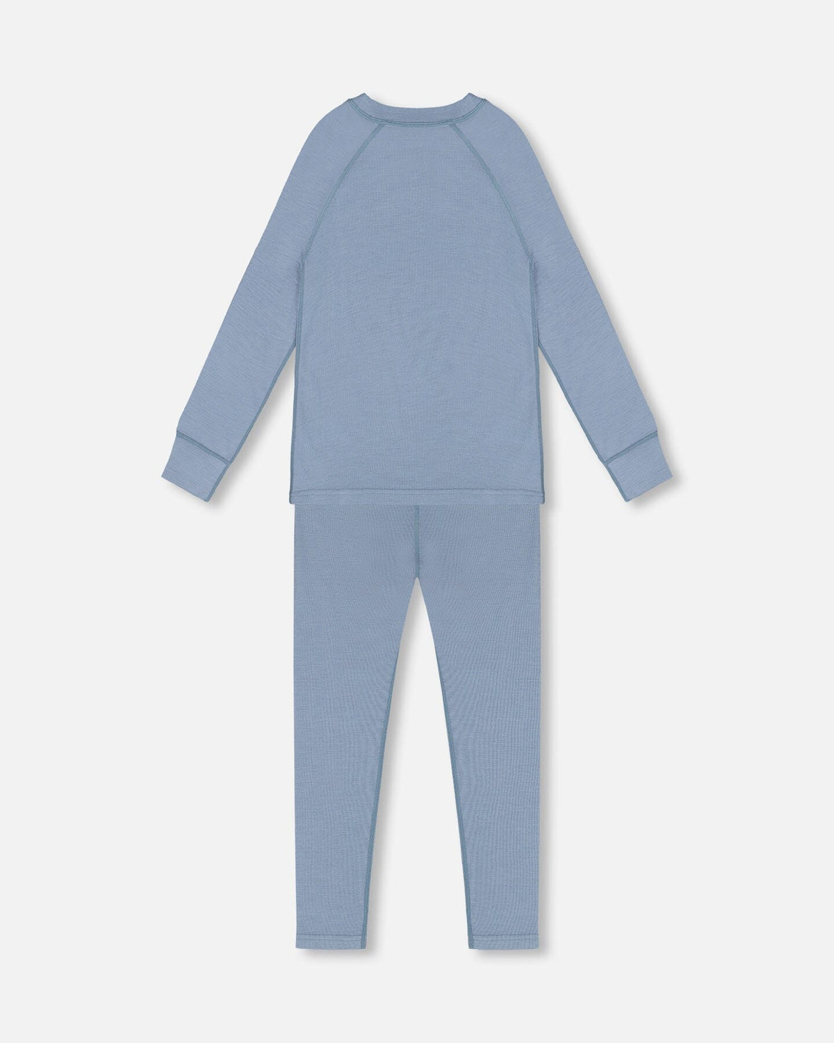 Merino Wool Base Layer Set Blue Gray