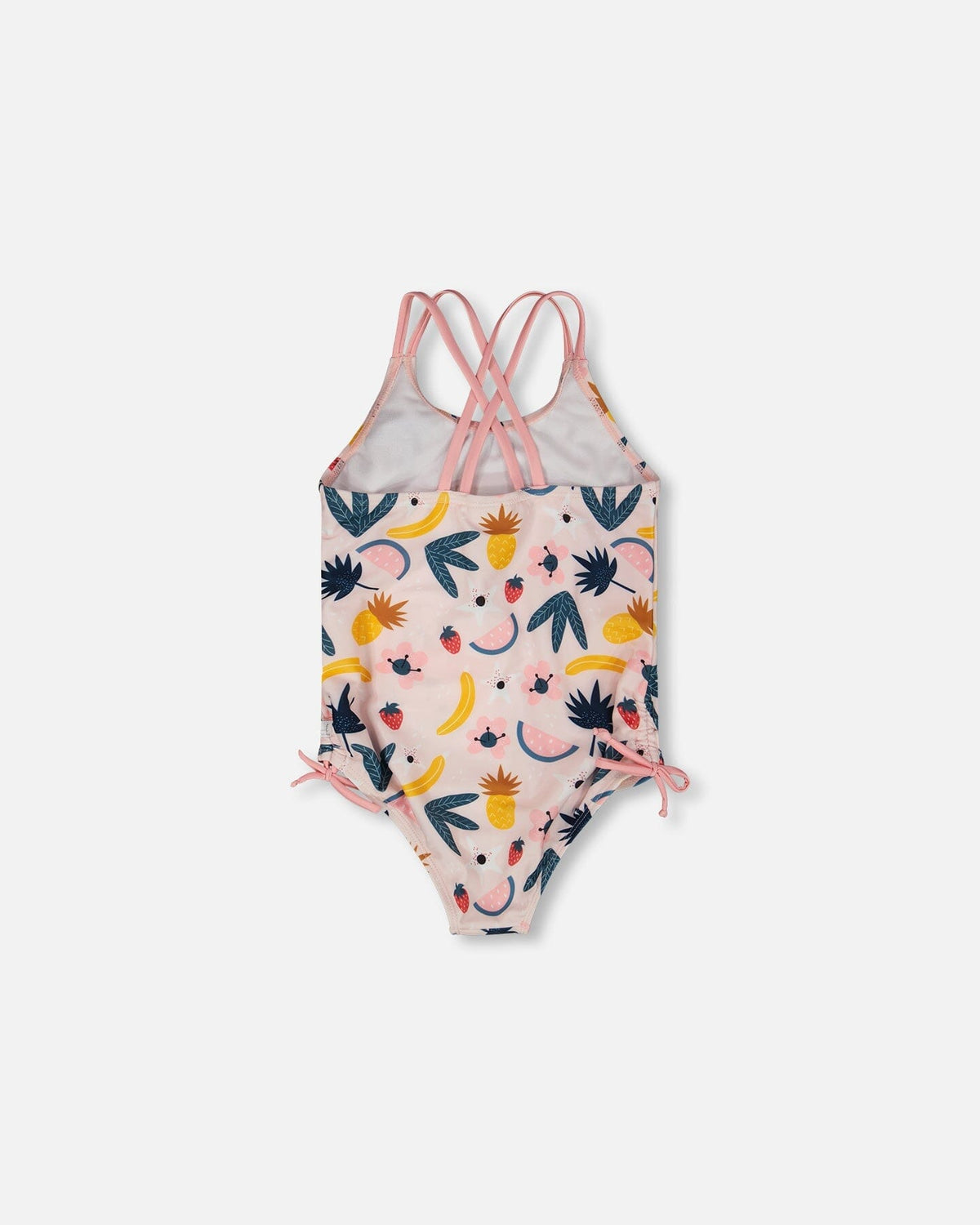 One-Piece Swimsuit Pink Printed Fruits
