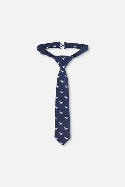 Neck Tie Blue Dino Print